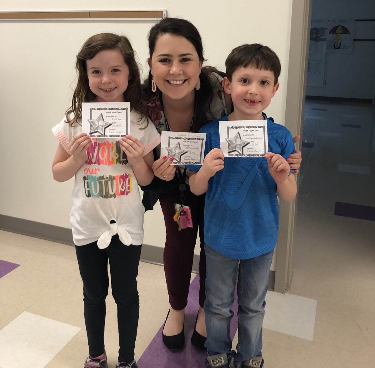 Thank you <a href="/CoachHager4/">Coach Tommy Hager</a>  for bringing this Gymnastics/Ninja Warrior course to our <a href="/pgesflyers/">Pleasant Grove Elem</a> and for giving me my very own “Super Sport” award 💪