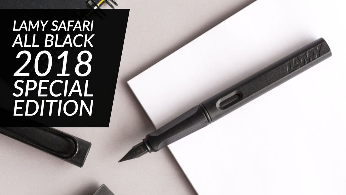 GouletPens's tweet photo. Coming soon, the 2018 Special Edition from LAMY is the Safari All Black! Check the blog for a closer look at this stealthy pen: https://t.co/s5eYZC2oGc https://t.co/AQz3hC1v22
