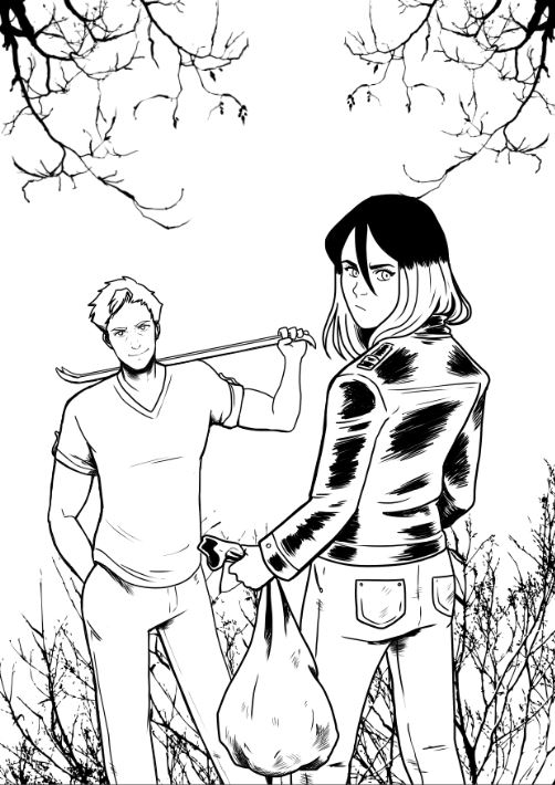 Hellredsky's tweet photo. A #WaywardJan cover I did for the compilation 1
Also, process
#makingcomics #cover #webcomic https://t.co/N1FV4KvKfl