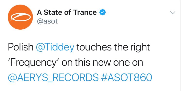 Thanks @arminvanbuuren for support my new #Frequency #asot860 ❤️ by @AERYS_RECORDS 👍😀 https://t.co/VYKDIIGvT1