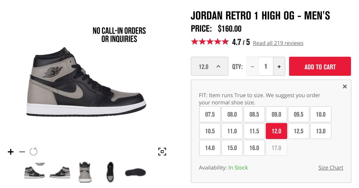 air jordan 1 shadow footlocker