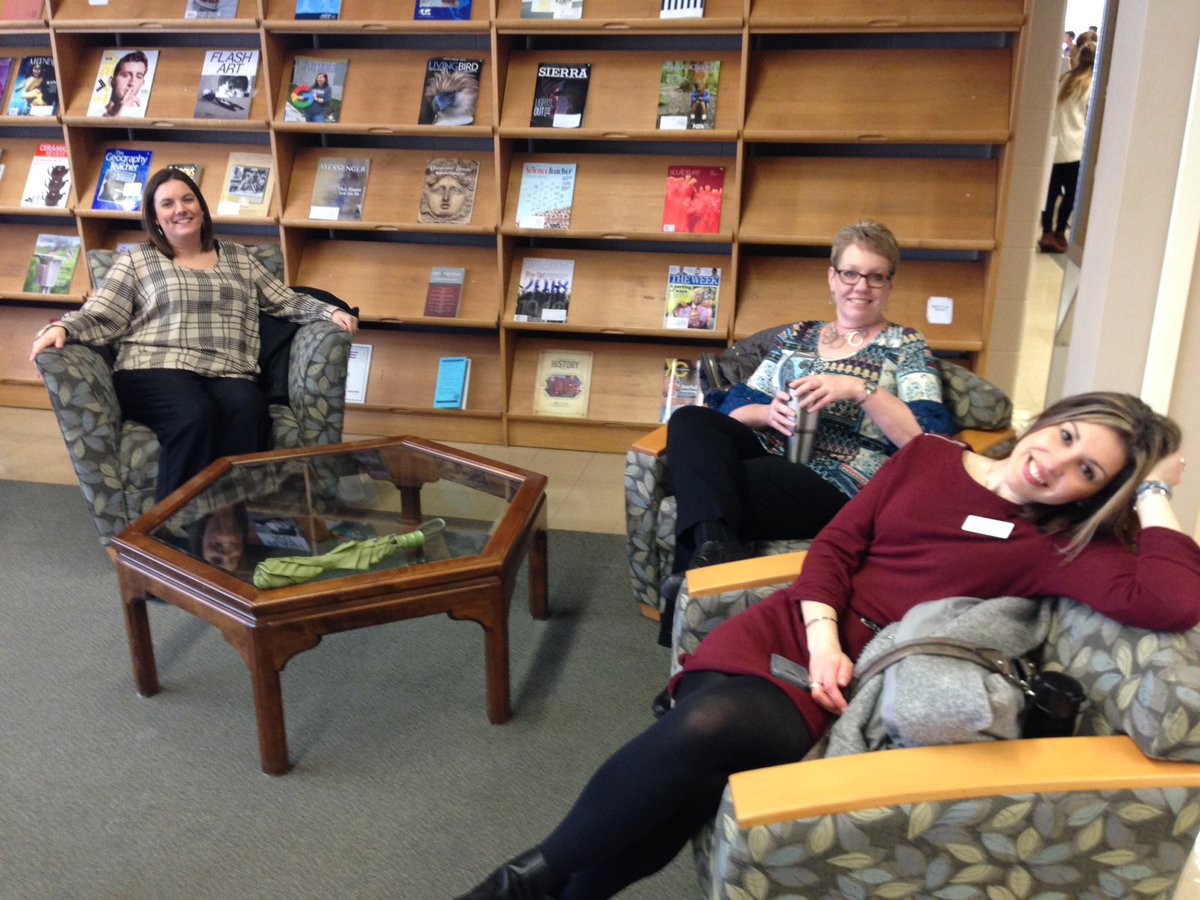JuniataResearch's tweet photo. Members of the LAS Planning Committee take a well deserved break at the poster session in Beeghly Library. #JuniataLAS https://t.co/87IM3Dk2B9