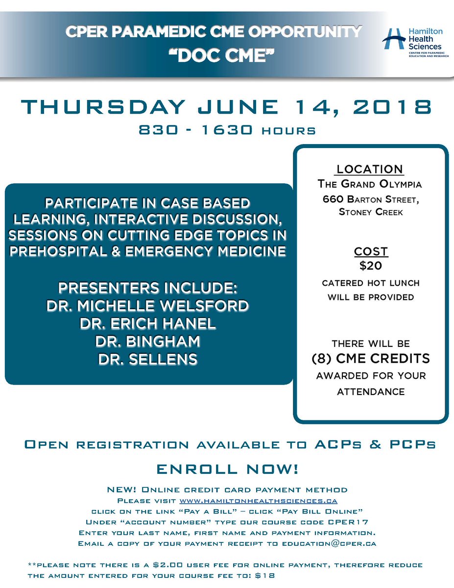 CPER_HHS's tweet photo. DOC CME Registration now open! https://t.co/ZV6gouf8dn