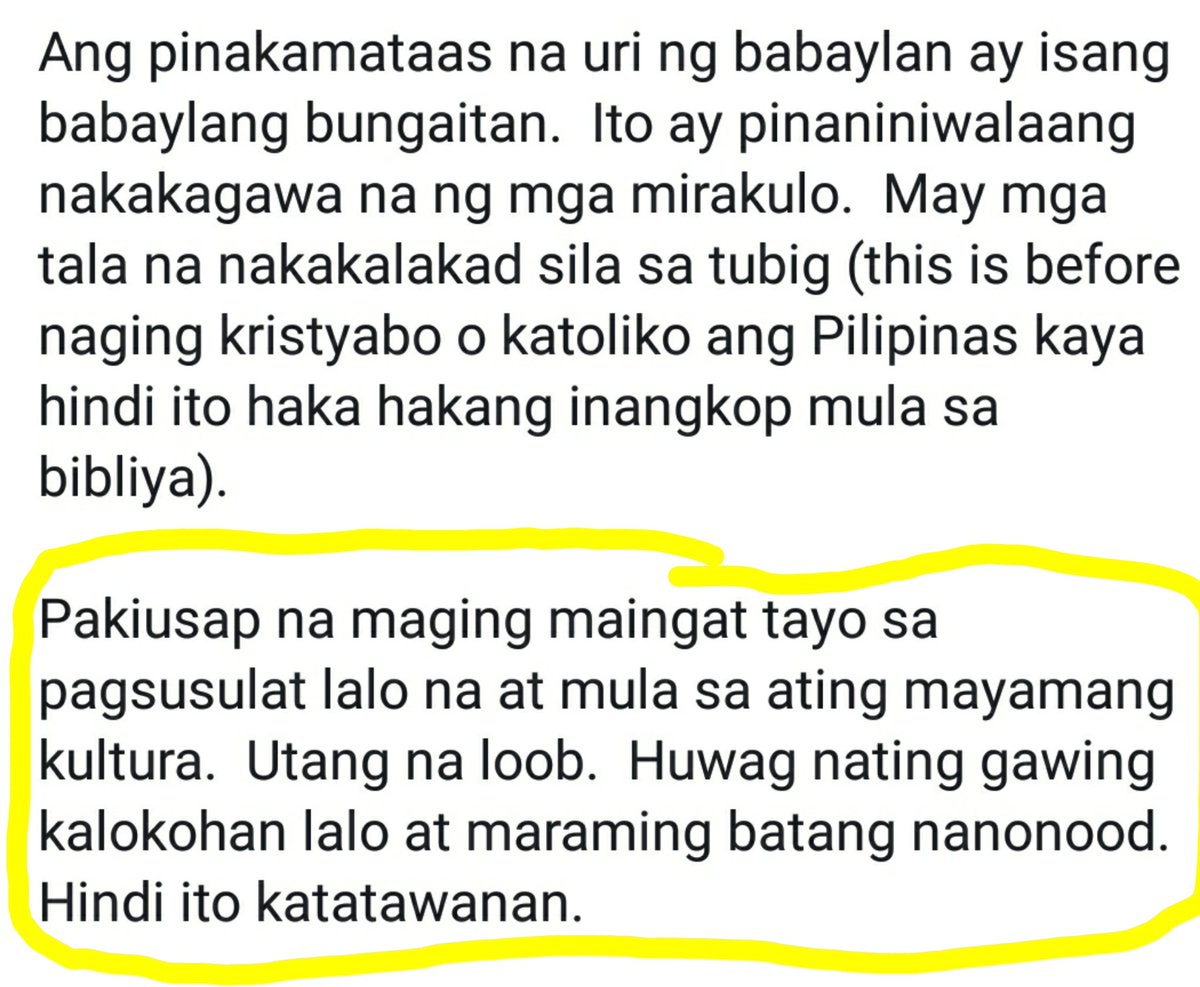 Showbiz_Polls's tweet photo. SCOOP: Headwriter of GMA Network's Amaya which was set in the pre-Spanish era reacts sensibly to the improper depiction of Babaylan on ABS-CBN's Bagani.

Netizens continue to be critical of the show due to its improper depiction of our history.

#RespectOurHistory https://t.co/pZCt0JSfUY