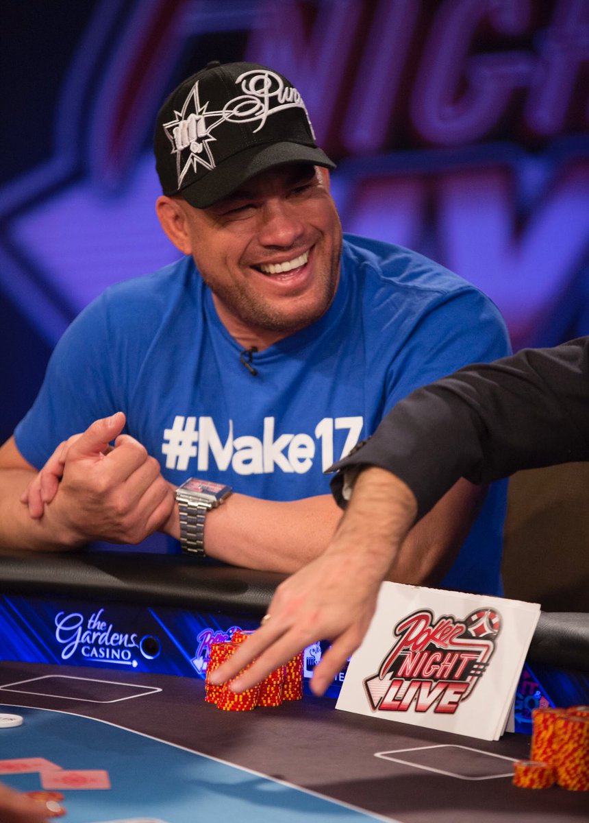 PokerNightTV's tweet photo. One night of poker was not enough for @titoortiz!
Check him out again:
https://t.co/CfkEm8Hivb #GardensPokerNight
Also read up on #Make17, his anti-bullying initiative! https://t.co/f2YZMpZ5U1