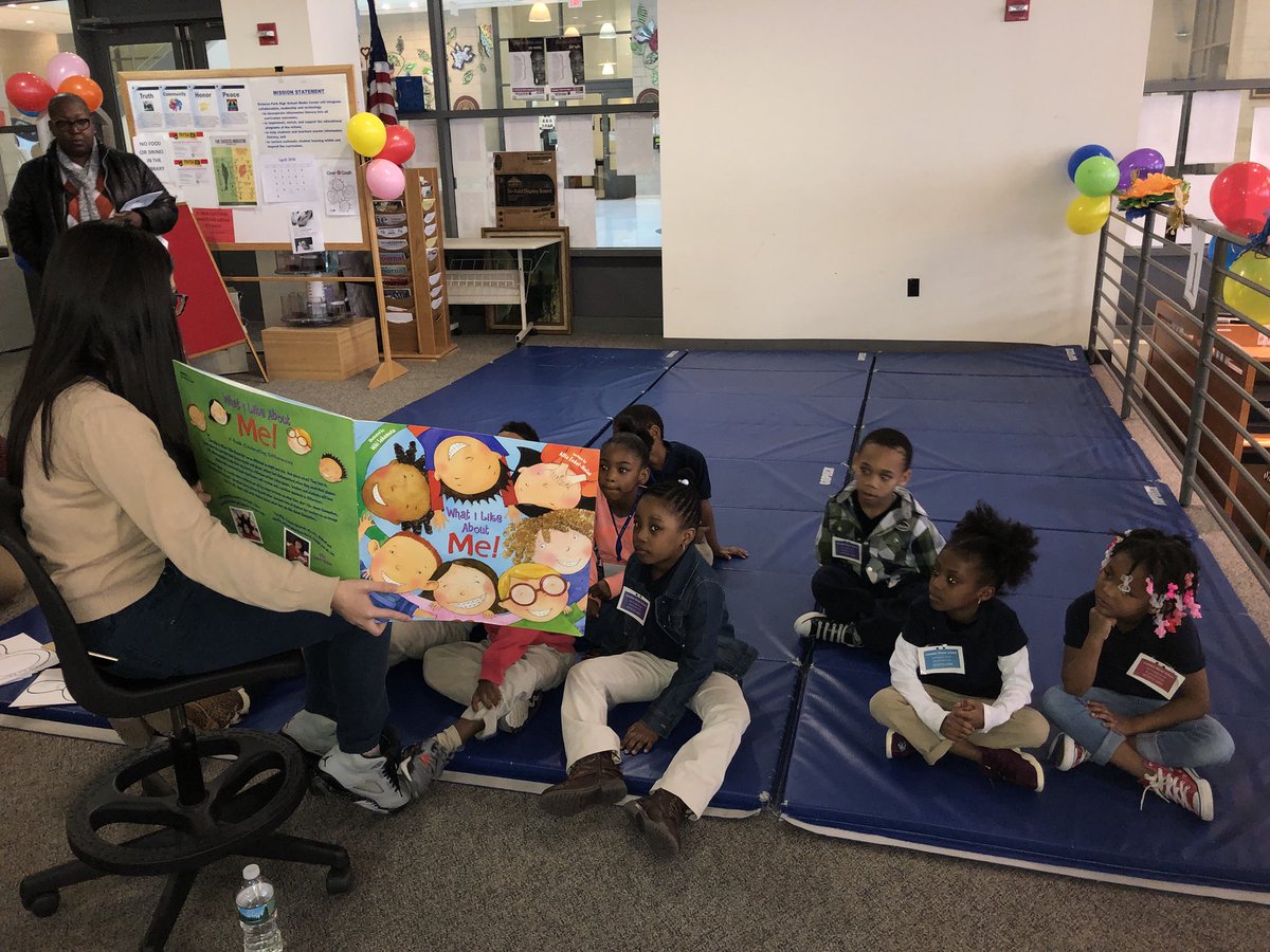 nps_camdenst's tweet photo. Newark Science Park Service Learning Book Club celebrated National School Library Month by hosting story time with Camden Street’s PreK 4 Scholars. @NPSvoices @NPSOEC https://t.co/eYUYfSSy1n