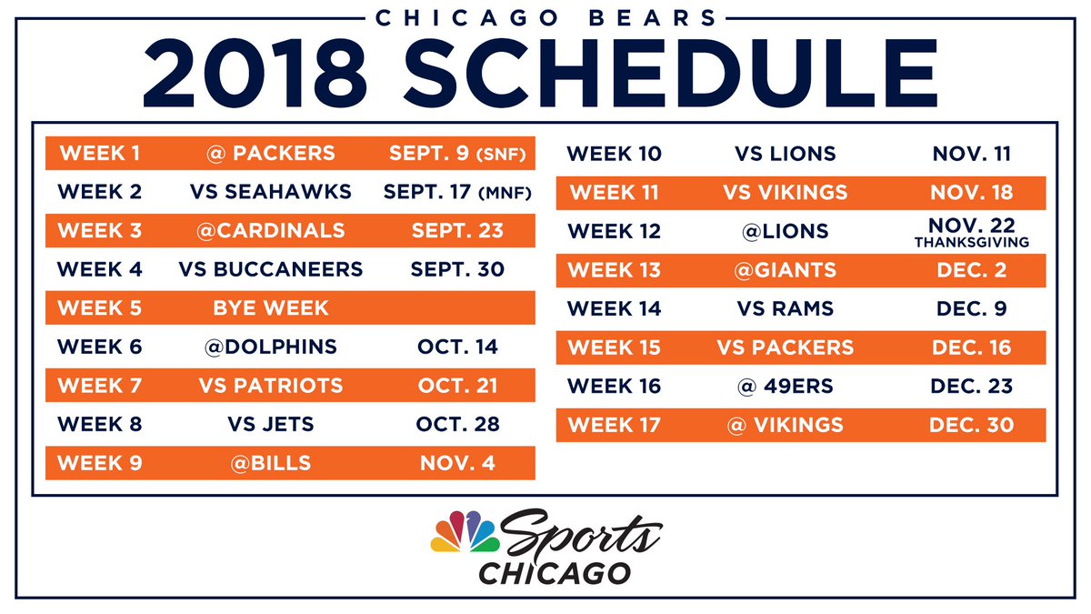 Printable Packers Schedule 2018 19