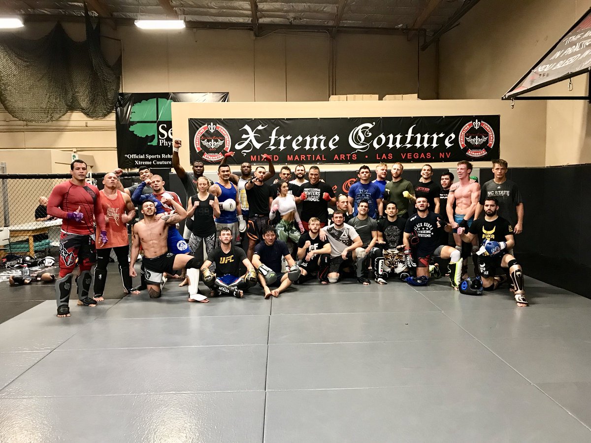 Good sparring tonight team @Xtreme_Couture <a href="/roynelsonmma/">Roy Nelson</a> <a href="/francis_ngannou/">Francis Ngannou</a> Blagoy Ivanov <a href="/VinnyMMA/">Vinny Magalhaes</a> <a href="/RonnyMarkes/">Ronny Markes</a> @JeredTy_Gwerder <a href="/GabrielChecco/">Gabriel Checco</a> Francimar <a href="/RyanDCouture/">Ryan Couture</a> <a href="/tibo511/">Tibor Nagy</a> <a href="/CheyWarPrincess/">Cheyanne Vlismas</a> <a href="/merkenstein/">Miles Hunsinger</a> @WhitmireMMA  #PFL #MMA