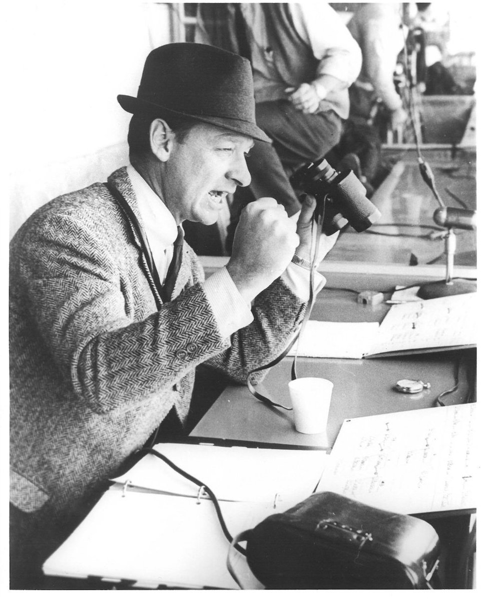 #tbt  Cawood Ledford <a href="/ChurchillDowns/">Churchill Downs</a> 
Gazing through his binoculars from the rooftop as horses walked on the track to be saddled, I asked him "Who do you like in the Derby?"
Cawood: "Oh hell, Terry, I don't know anything about horses. I'm just trying to spot my car." #Louisville