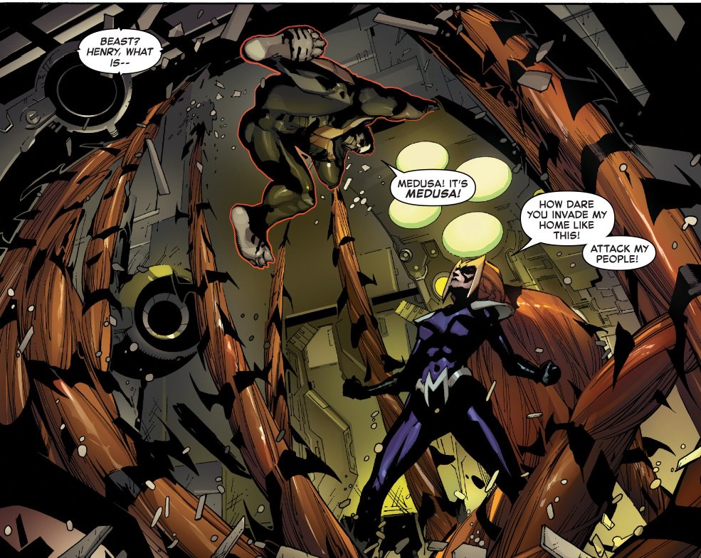 IVWall's tweet photo. Today's #CharacterFocus is the Queen of the Inhumans, Medusa. With the power to control hair that can extend to unimaginable lengths and rival the durability of steel, she is the inhumans respectable leader and the epitome of a strong women figure in comics #DoYouEvenComicBook https://t.co/jL62zeTaVk