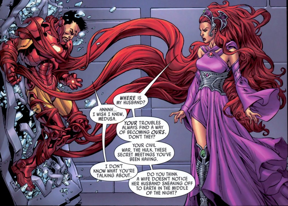 IVWall's tweet photo. Today's #CharacterFocus is the Queen of the Inhumans, Medusa. With the power to control hair that can extend to unimaginable lengths and rival the durability of steel, she is the inhumans respectable leader and the epitome of a strong women figure in comics #DoYouEvenComicBook https://t.co/jL62zeTaVk