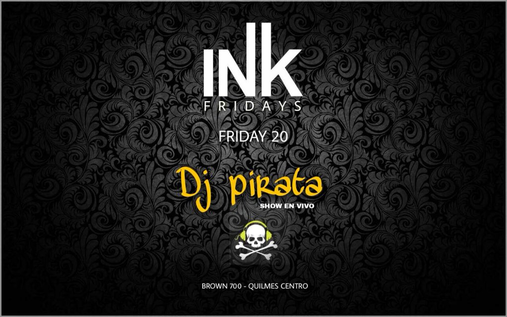 IvaBaio's tweet photo. Mañana #Inkfridays Dj pirata en vivo + Temática de la casa de papel 

Mesas VIP - cumpleaños - promociones en lista https://t.co/zlCgSWlwaN