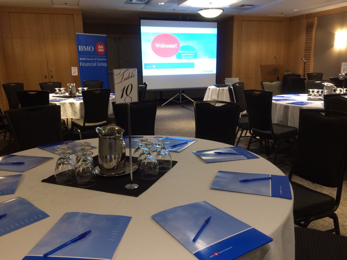 BMO Individual &amp; Small Business Tax Seminar. Waiting for my COIs&amp;customers to have a great session together to get educated and strengthen relationship.