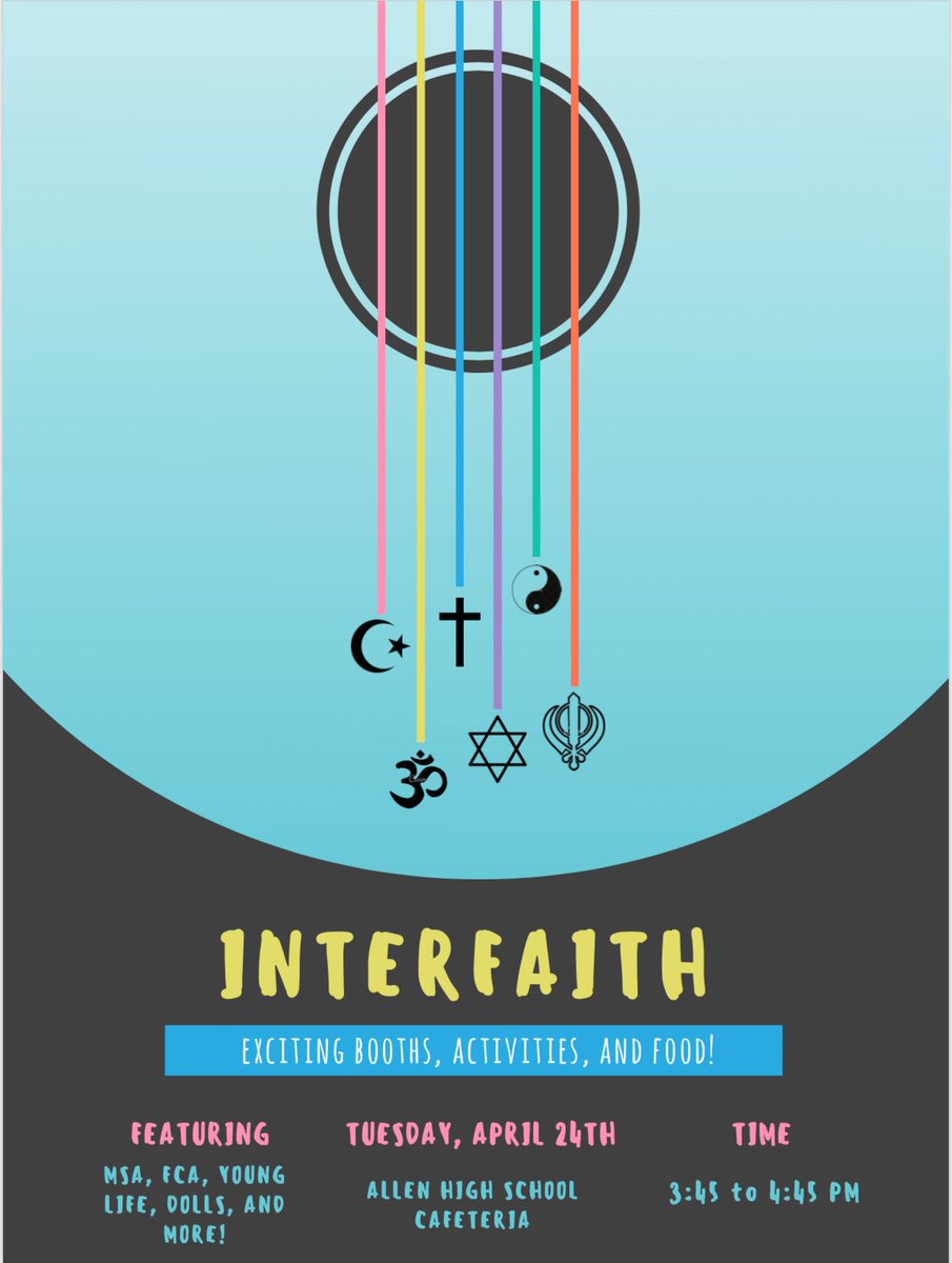 MSAatAHS's tweet photo. Join us for Interfaith on Tuesday, April 24th!!!! Info for the event is on the flyer below ⬇️ https://t.co/cyTVz3NP2N