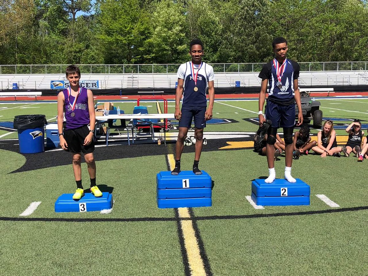 AtlSpeedAcademy's tweet photo. This kid is one of my hardest workers!! He beasted out by winning the Metro 10 Championships in the 400m for his school in 54.08 (knocking 2 seconds off his PR) and taking 3rd place in the long jump with 17.0 ft. #400mChamps #ATLSpeedAcademy #ThatsHowWeRoll https://t.co/WYkZvqne7s