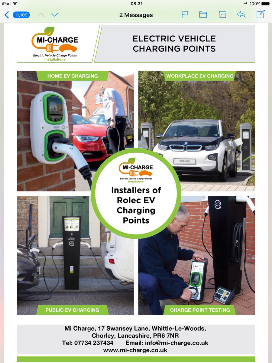 Mi_ChargeEV's tweet photo. Need a Charge point installing?? Why not give us a call to arrange a free quote. #rolec #chorleynissan #kiablackpool #kiabolton #fredcoupe https://t.co/ditsRRmORM