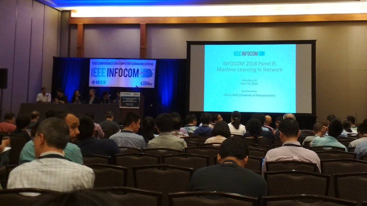 AnrPutina's tweet photo. Ready for "Infocom 2018 panel : Machine Learning in Network" #infocom18 #machinelearning #network https://t.co/FaXmU5xjGY