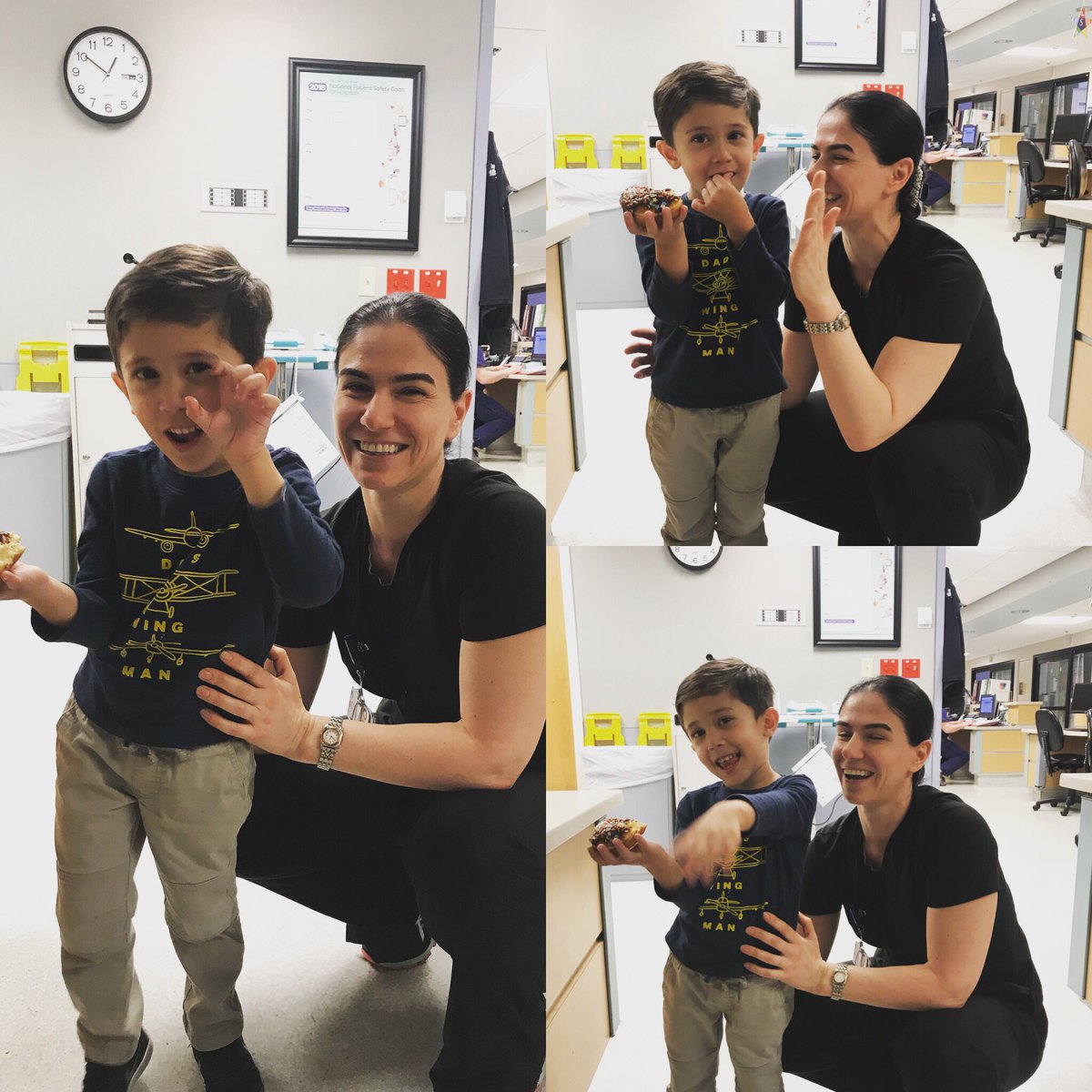 Bruno_tmobile's tweet photo. Who better to high five on #NationalHighFive day than the staff who saved his dads life. #besthighfive #grateful #sunrisehospital #SecondLife https://t.co/vEXOqw6mpv