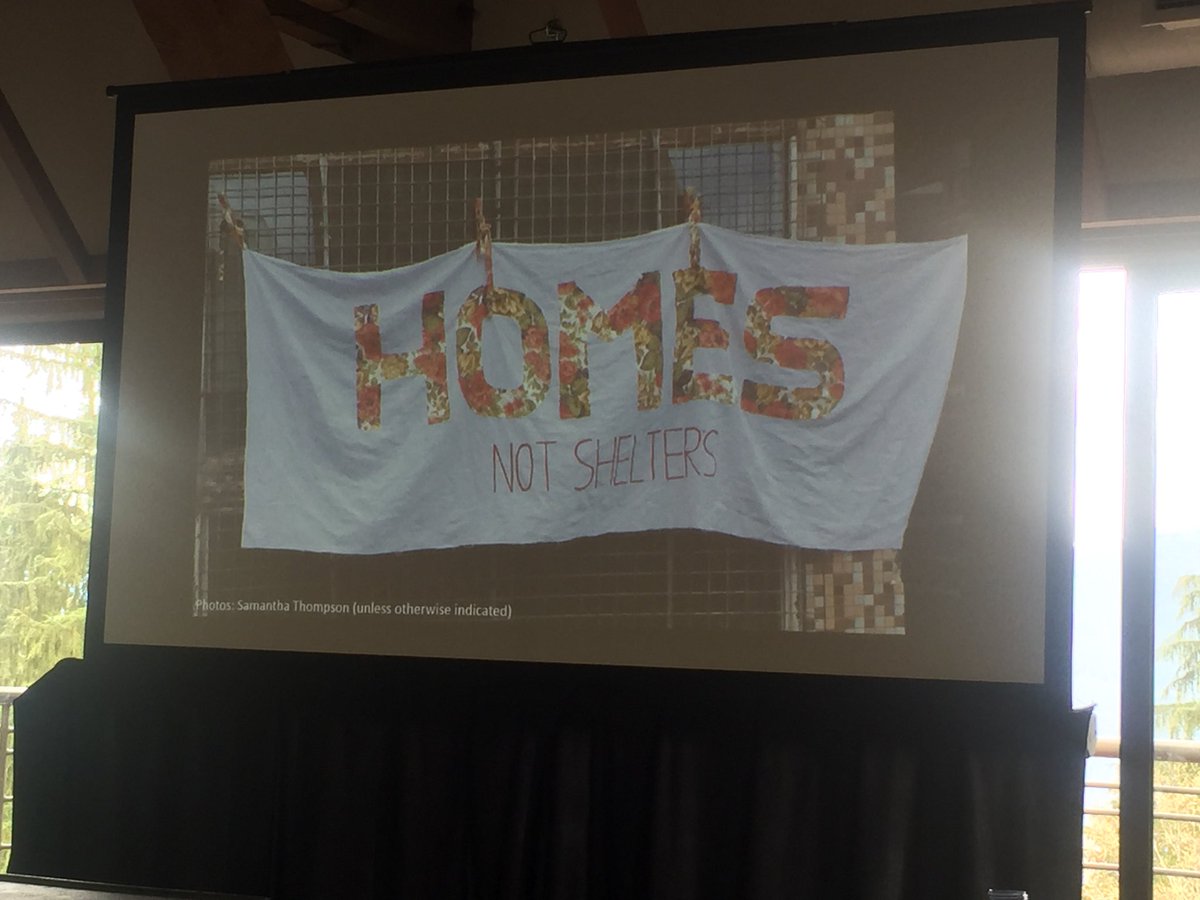 brea_mccauley's tweet photo. @sampthompson: “How are notions of care and home produced and practiced by women in non-profit housing?” #FENVious @SFUENV https://t.co/ehOWVczgDK