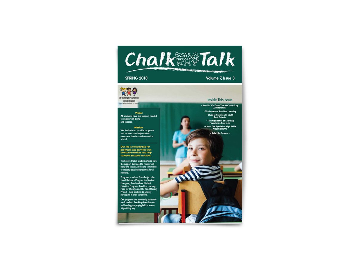 market_high's tweet photo. @TheHPELF Spring 2018 Issue of Chalk Talk! Featuring an Article from the @BellevilleSens &amp; @food4learning 

Download the Issue here: https://t.co/RXEd864E1V https://t.co/0th8ywdGkQ