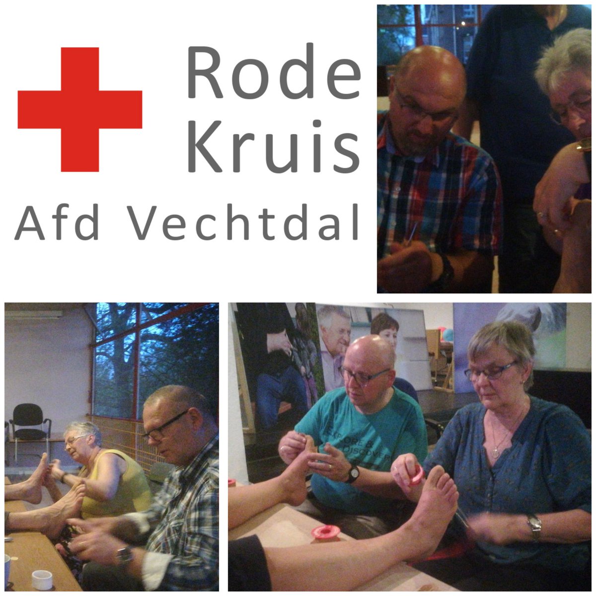 RKVechtdal's tweet photo. Vanavond zijn onze vrijwilligers bij geschoold op wandelletsel. We zijn klaar voor alle komende wandelevenementen met als hoogtepunt natuurlijk de @St_DE4DAAGSE Nijmegen. @RodeKruis #EHBO #Evenementenhulp #vooralsnodig #medischedienst https://t.co/CErQ0xB72e