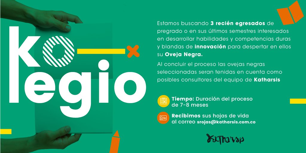 Katharsisinnova's tweet photo. Estamos en  busca de practiKantes que quieran potenciar su oveja negra!! https://t.co/b94hxUuE9u