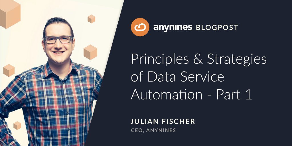 anynines's tweet photo. Read the first part of our newest article series about 'Principles &amp; Strategies of Data Service Automation' related to the talk anynines CEO Julian Fischer gave today at the #CFSummit Boston. Read now: https://t.co/A1Wyh22pha | #Boston2018 #CloudFoundry #Automation https://t.co/XRo9xIf4up