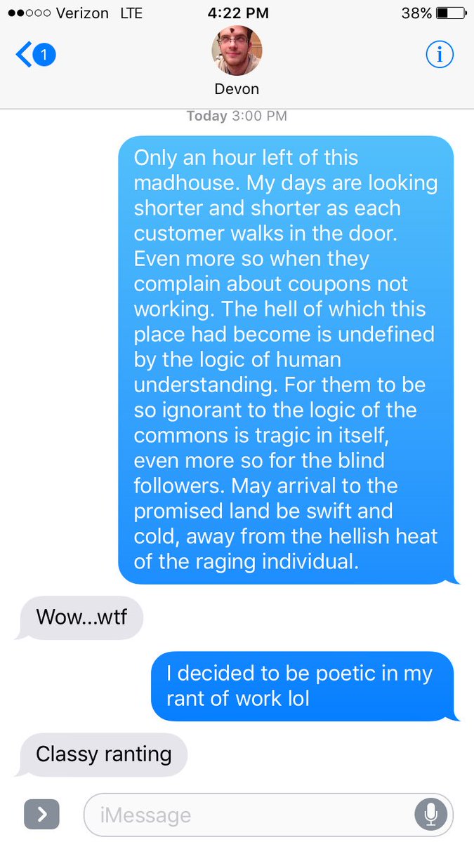 SamWaldenmeyer's tweet image. When you just have no other words for work, use more words. #WorkRant #PoeticJustice #MyOwnRant