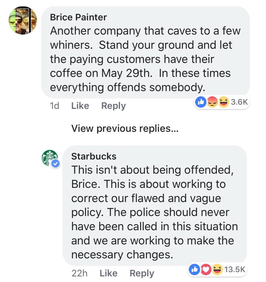 __BHB__'s tweet photo. Starbucks is replying to people on their post? I see. https://t.co/OK7SzI8WxR