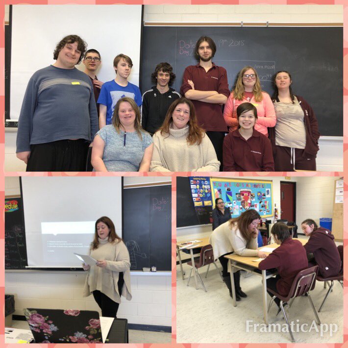 SCCcards's tweet photo. Erin Martin from the Sudbury Credit Union came in to talk with the Senior Life Skills Class about money management and personal banking. The students engaged in activities such as #writingcheques and filling out a mock application for a personal bank account. https://t.co/KNEES258K5