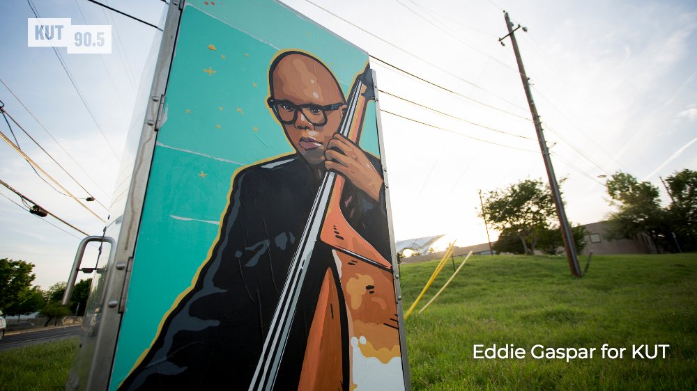 Artist Mike Johnston painted a mural for Draylen Mason, who was killed in #AustinBombings, at the intersection of Pleasant Valley and Webberville roads in East Austin.