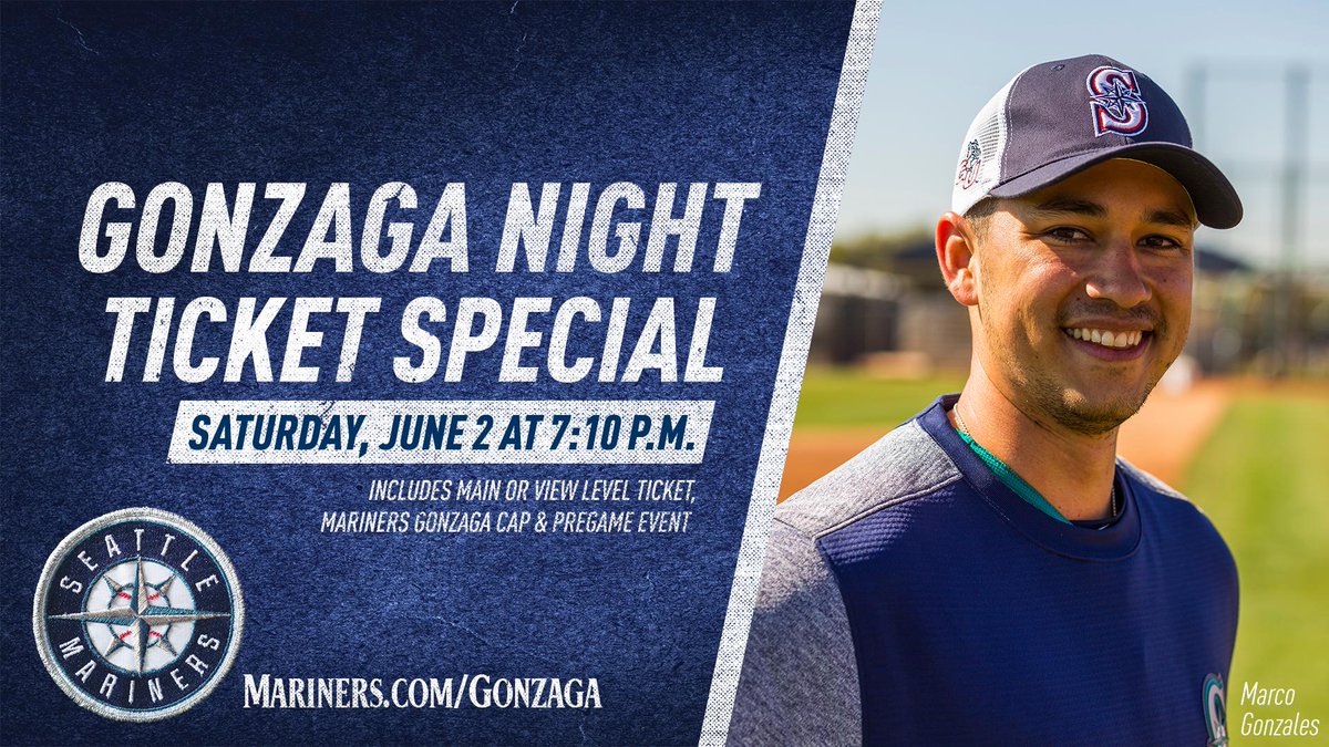 Mariners's tweet photo. A Zag a dealing, so here's a deal for Zags—join us on Saturday, June 2nd for Gonzaga Night at @SafecoField. #GoZags 

🎟️ https://t.co/lodLaRzmU5 https://t.co/Adw7YsbpLj
