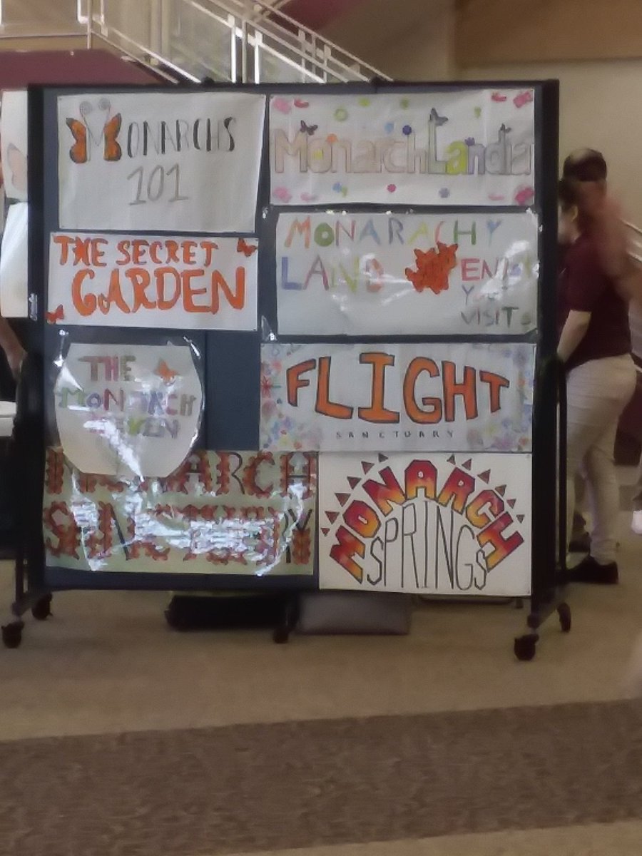 MonarchButterf7's tweet photo. Student's ideas for the garden. I can't wait to see who wins
#mortonpride
#MonarchExhibition https://t.co/gCB580nvhP