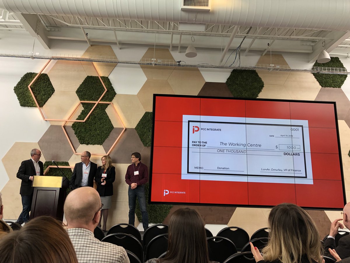 <a href="/pccintegrate/">PCC Integrate</a> supporting the <a href="/Workingcentre/">The Working Centre</a> with money and appreciation for the positive impact on the community. <a href="/Catalyst137kw/">Catalyst137</a>