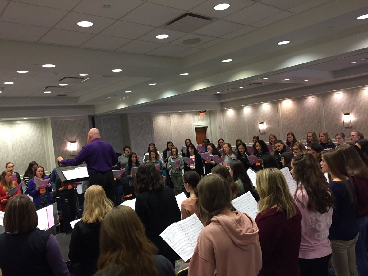 The Treble Choir rehearsing at the All State Festival