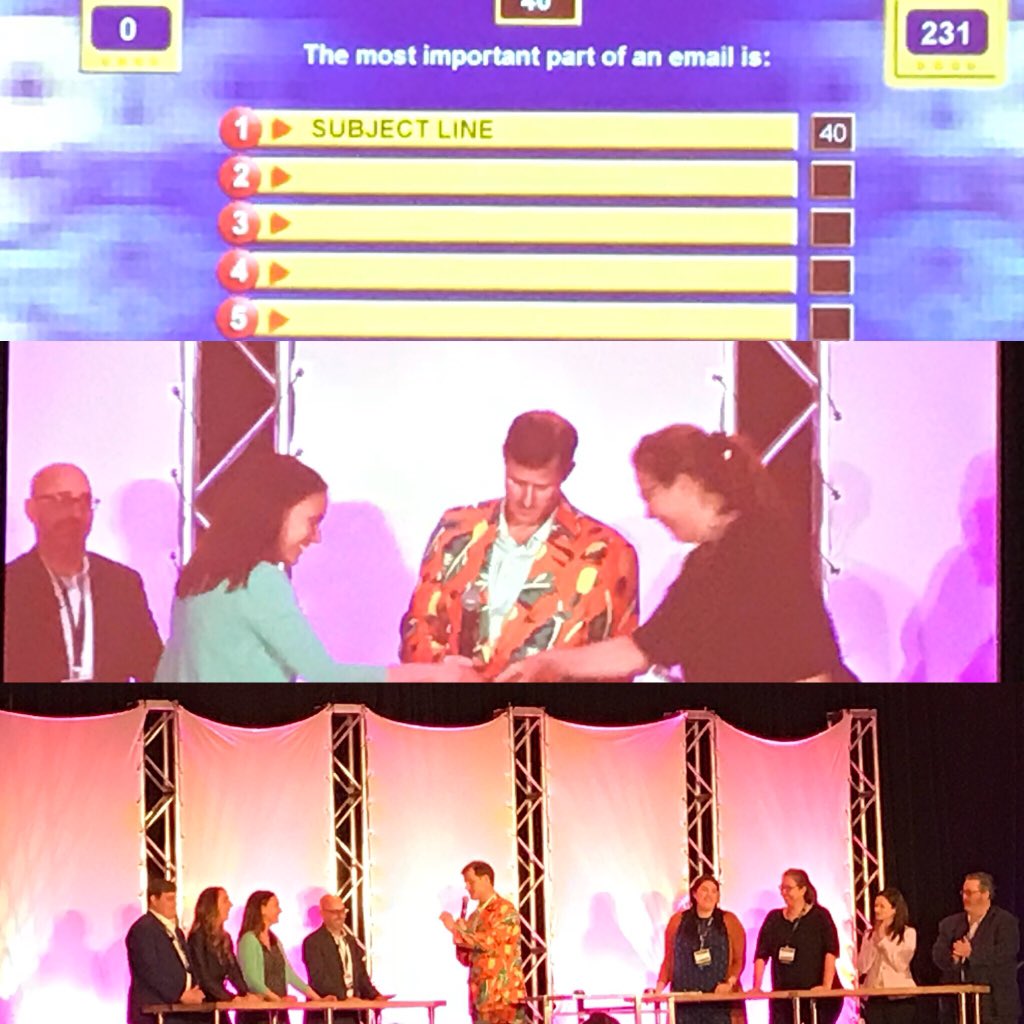 #eiqgathering wrapping up the conference with a fun round of Email Family Fued. Love the creativity! Well done <a href="/brightwave_/">BrightWave Creative</a> !!