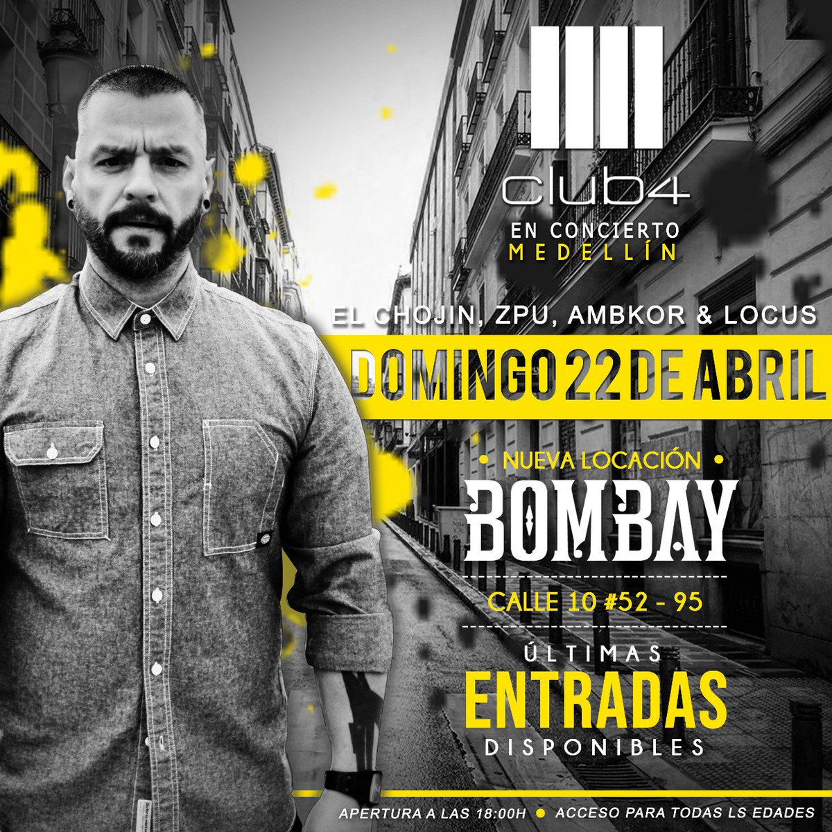 Cada vez más cerca de esta reunión única con <a href="/LocusDuoKie/">Locus</a>, <a href="/ambkoroficial/">ambkoroficial</a>, <a href="/ZPU/">ZPU</a> y @ElChojin_net en COLOMBIA!!! Medellín, que vamos a por ti! 💪 ¿venís a por nosotros? ⏩ po.st/Club4_InfoMede…