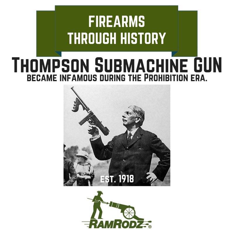 RamRodzInc's tweet photo. The Thompson #Submachine #Gun was designed during WW1 by John Thompson! It's magazine-fed, and designed to fire #pistol #cartridges. #ramrodz #jointherevolution https://t.co/hnV6fsKX6o