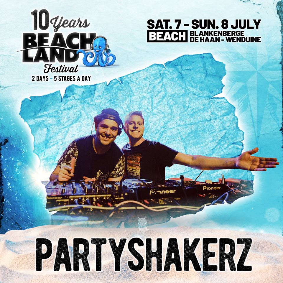 BeachlandFest's tweet photo. They will drop bombs that destroy the dancefloor &amp; play classics to keep the crowd going. Add a sparkle of nightlife &amp; a drop of flow, all together with a twist of flexibility &amp; you got yourself a true @PartyShakerzBE set! It's time to lose your mind! #beachland18 https://t.co/cZKIa1VUg8