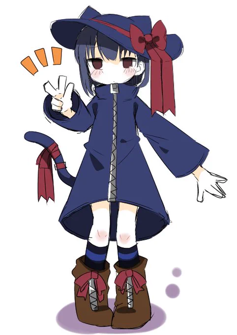 猫とリボン 