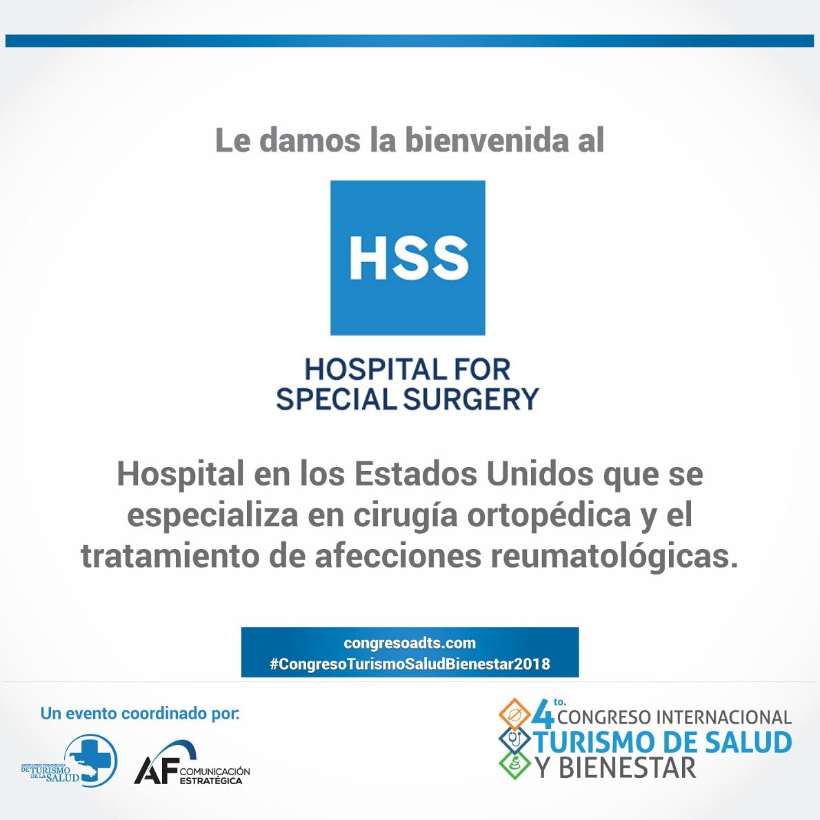 AFComunicacion's tweet photo. ¡Bienvenidos y gracias por el apoyo! @HSpecialSurgery

¡Reserva la fecha! 5-6-7 de septiembre de 2018

#Networking #Negocios #B2B #Turismo #Salud #saludybienestar #congreso #Bienestar #afcomunicacionestrategica #AfComunicacion #AFCE #comunicacionestrategica #comunicacion #rrpp https://t.co/aw761PmriH