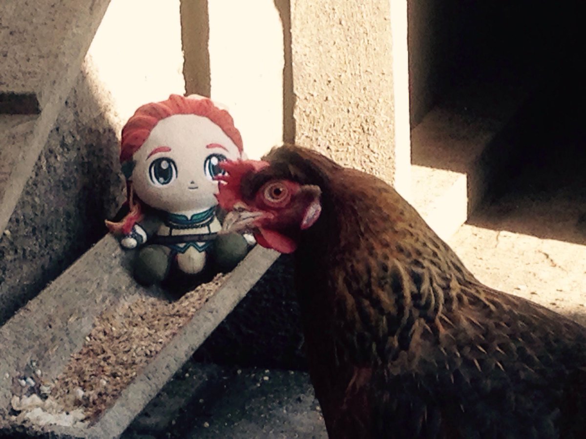 Alloy chilling with the chicken that started it all.
Had a blast creating our piece for the <a href="/teatimeanimates/">Tea Time Animation</a> Jam!
Thank you to <a href="/direGoldfish/">Gwen Frey</a> @lightbombmike <a href="/KrisZadziuk/">Kristjan Zadziuk</a> <a href="/Latienie/">Lana Bachynski</a>, 
all of the staff and competitors too. Enjoying all of the great prizes I got! #splineosaurusgang