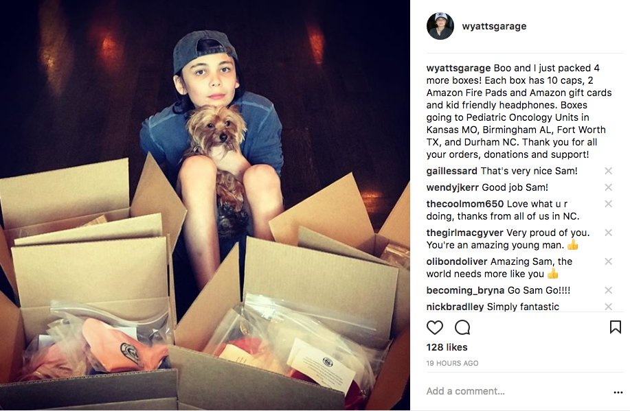 wyattsgarage's tweet photo. @wyattsgarage #wyattsgarage #kids #styleplusgiving #hatthatgivesback #love #hope #curecancer #gogold #life https://t.co/TPaEpSOd6A