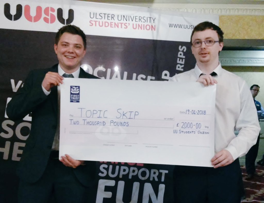 visionworks_'s tweet photo. Proud of @MauriceMcErlean  for winning this year's Shark Tank with @topicskip  #UUSU #SEA18 #UUSUEnterprise https://t.co/DPQ9UD0vHU