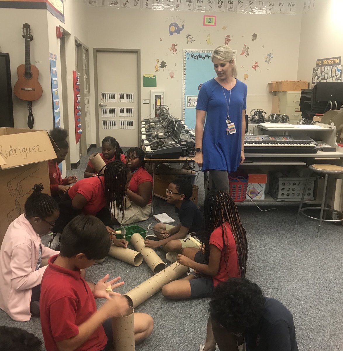LMBoza's tweet photo. STEAMing up our Music room and making it rain with homemade rain sticks! #musicSTEAM #lovemusic @ChallengerElem @TaraSperry1 @Kids1stCadre1 @BCPSInnovates @BrowardSTEM @RobertwRuncie @danielgohl https://t.co/JQrXdtZNxR