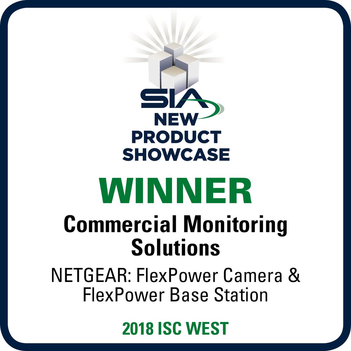NETGEAR's tweet photo. Both @NETGEAR and @ArloSmartHome took home best product awards during #ISCWest2018, for the Arlo Pro 2 and FlexPower Camera!
https://t.co/AbM5imFI9l https://t.co/hkt8R4cfPr