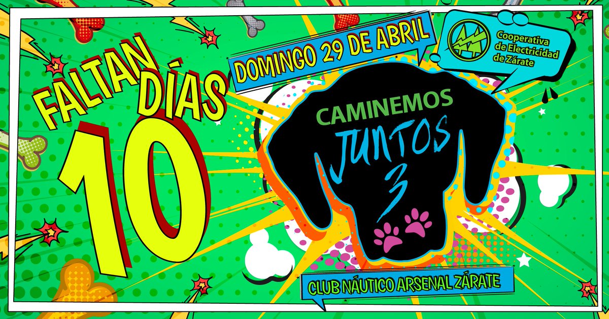EventosCEZ's tweet photo. ¡¡ EMPEZAMOS A TACHAR LOS DÍAS !! 📆📆

Faltan #10DIAS para #CaminemosJuntos3. 

¡ CADA VEZ FALTA MENOS PARA VOLVERNOS A ENCONTRAR !

Los esperamos a todos el 29 de Abril en el Club Náutico Arsenal Zárate. Inscripción: 12hs / Largada: 15hs

#CaminemosJuntos3 #EventosCooperativa https://t.co/W9oJBxpqzI