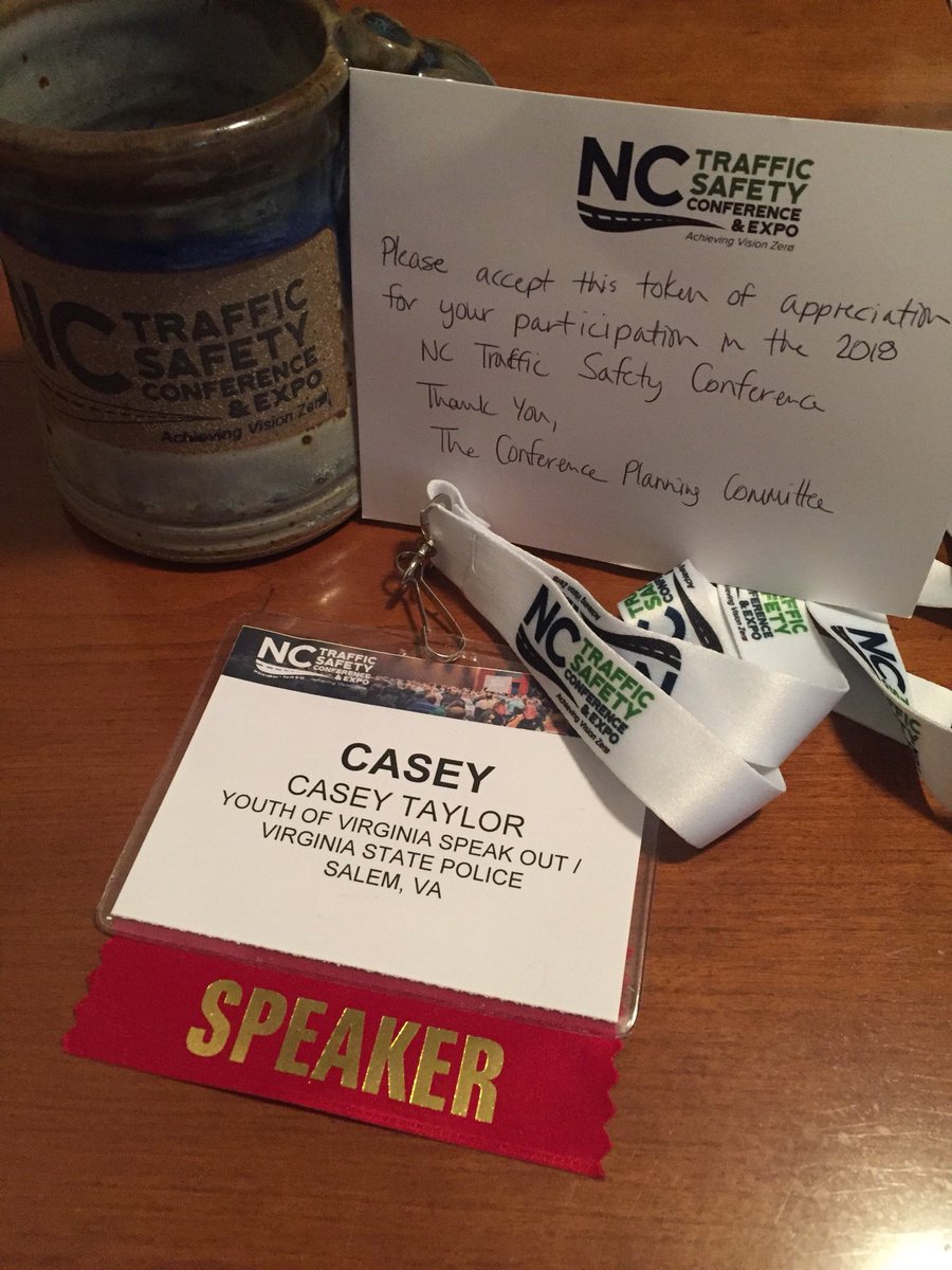 _YOVASO_'s tweet photo. YOVASO was honored to be invited to speak at #nctsc2018 last week in Wilmington, NC! Casey Taylor, our Program Development Coordinator attended the conference and presented on how YOVASO is Bringing the “5 to Drive” to Schools Through Peer-to-Peer Campaigns and Programs. https://t.co/qHmcKSAwt7