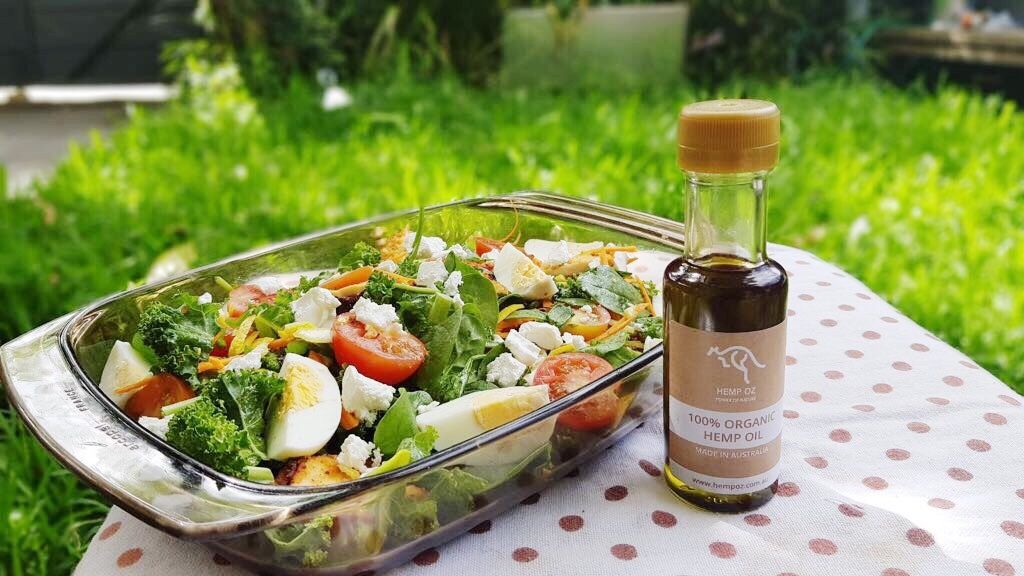 HempOz's tweet photo. Why not make your salad even better with an addition of the optimal ratio of omega-3 and omega-6 fatty acids contained in hemp oil!
#hempkombucha #hempoz #hempaustralia #hempfood https://t.co/z8VxKTFIkY