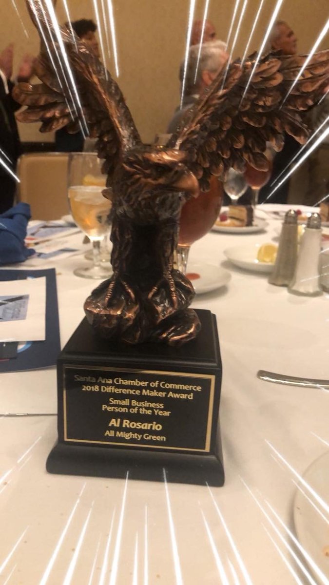 AllMightyGreen's tweet photo. Today CEO of All Mighty Green Al Rosario was recognizes a Award for "Small Business Person of the Year"! We are so honored and proud of him. https://t.co/lF47lnvlel